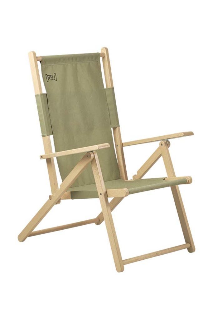 Zandkleurige Rebel-Outdoor camping stoel van hout